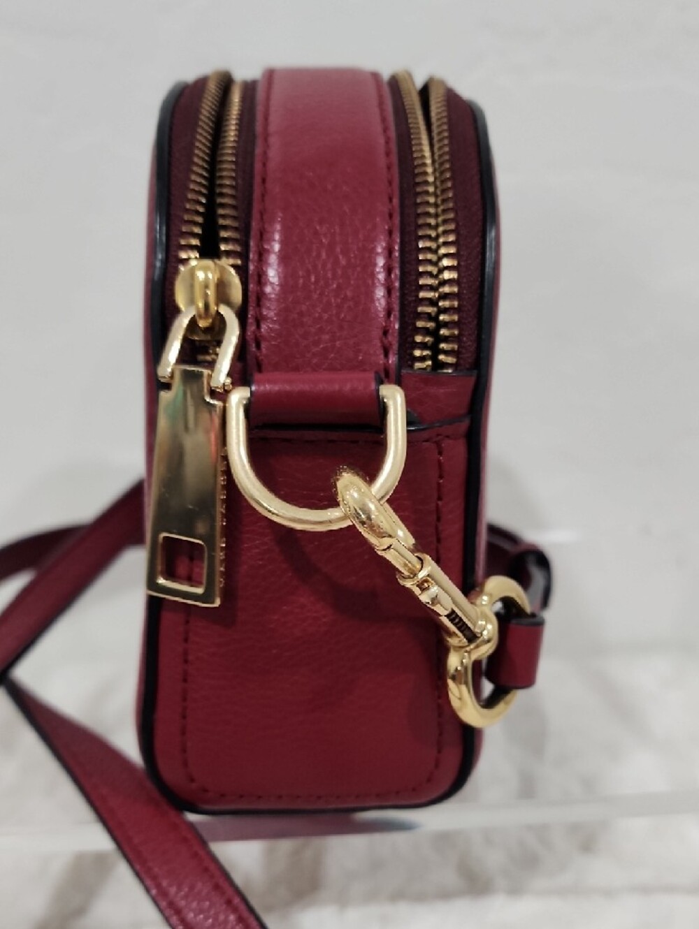 Marc Jacobs Pebbled Leather Crossbody in Deep Wine - Picture 3 of 10